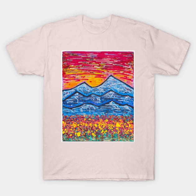 Wildflowers T-Shirt by Christopher's Doodles